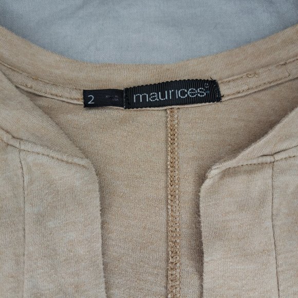 Maurices Brown Ombre Open Front Lightweight Cardigan Plus Size 2 - Picture 4 of 4